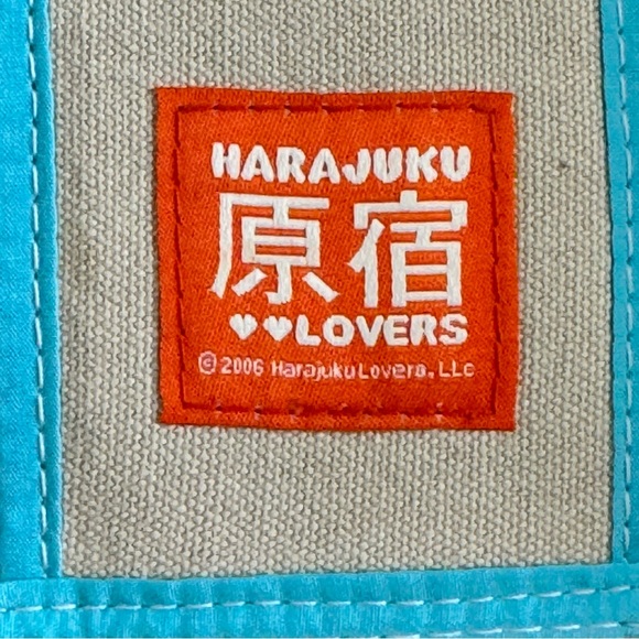 Harajuku Lovers Tri-Fold Orange County Girl Canvas Wallet NEW with Tags 2006 - Picture 3 of 4